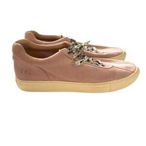Esquivel ERL Pink Suede Sneakers Womens Size 10 Black White Laces‎